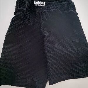 Booty by Brabants Black Textured High-Rise Shorts